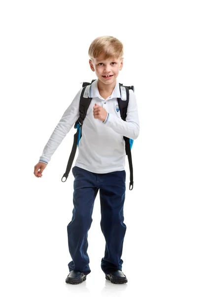 Jongen naar school te gaan — Stockfoto