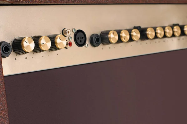 Adjustment knobs guitar amp — Stock Photo, Image