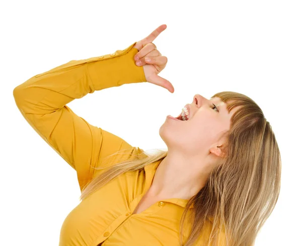 Showing drink gesture — Stock Photo, Image