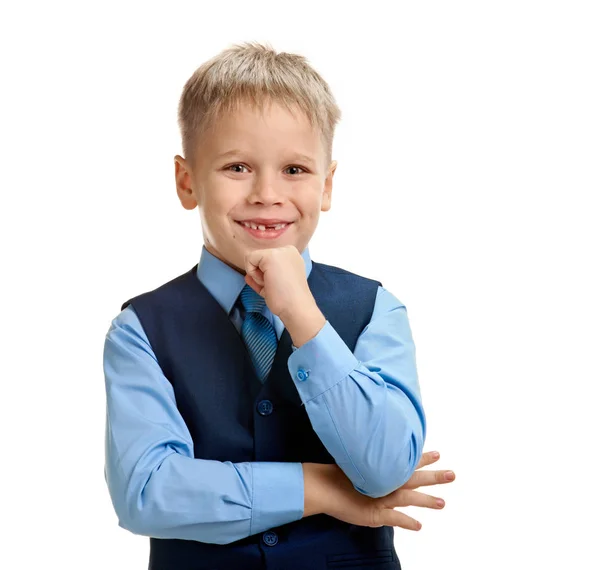 Happy minded schoolboy — Stock Photo, Image