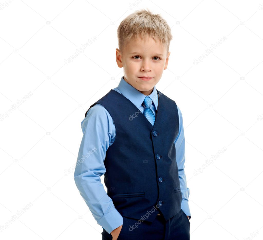 Schoolboy in formal wear