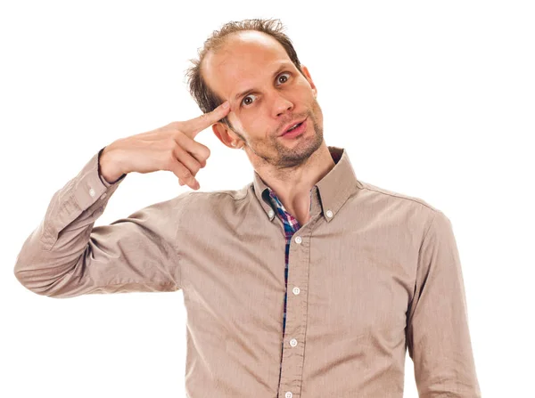 Making a mad gesture — Stock Photo, Image