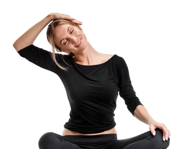 Donna di yoga pacifica — Foto Stock