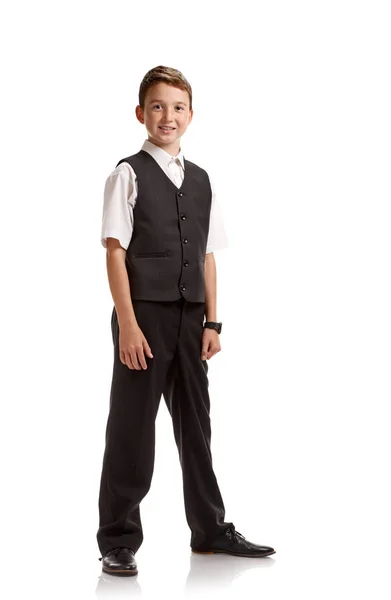 Allievo in uniforme scolastica — Foto Stock