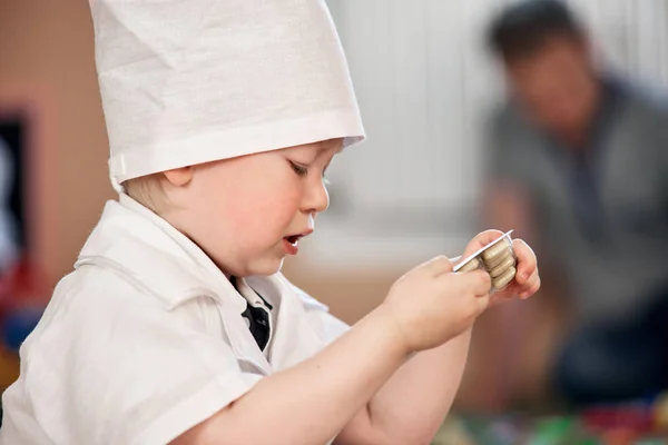 Little doctor with pills — Stock Photo, Image