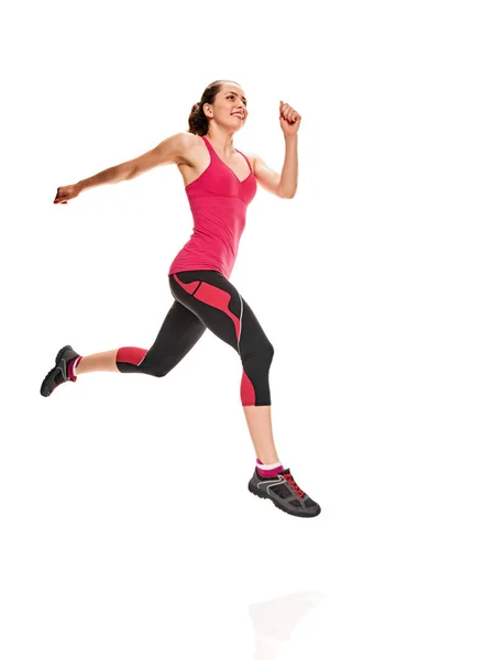 Laufen und Joggen sportliches Mädchen — Stockfoto