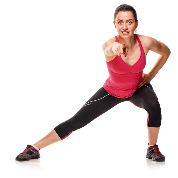 Sporty pretty woman exercising — Stock Photo, Image