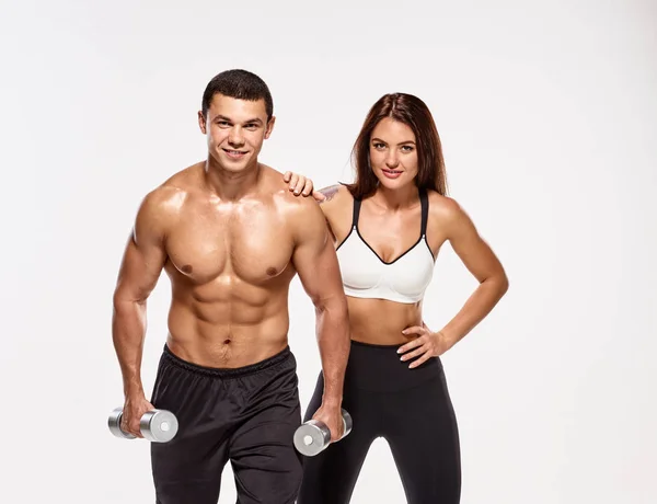 Fit couple exercising — Stock Photo, Image