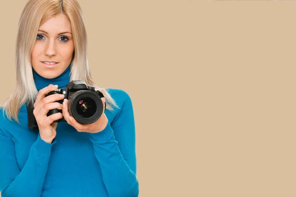 Schoonheid fotograaf meisje — Stockfoto