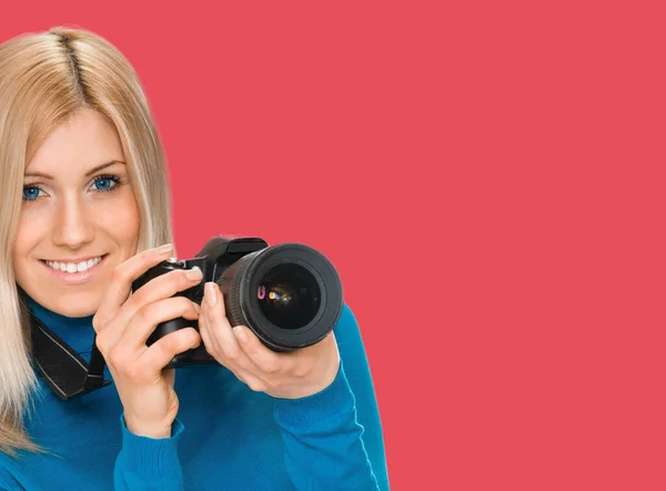 Beauty photographer girl — Stock Photo, Image
