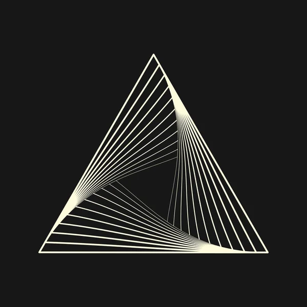 Kutsal geometri. Grafik doğrusal üçgen. Üçgen hayat sembolü. Geometri gizli sembolü. Simya; din; Felsefe; Astroloji ve Maneviyat. Vektör çizim.