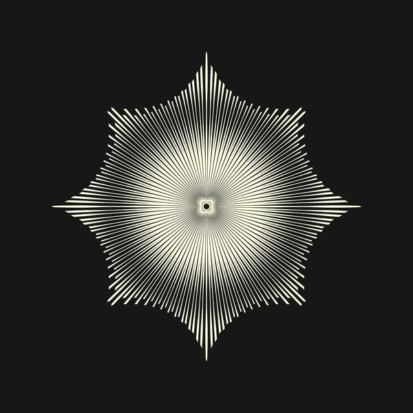 神圣的几何学 图形线性星 共济会秩序 几何学的秘密符号 魔力宗教哲学占星术和灵性 矢量插图 — 图库矢量图片