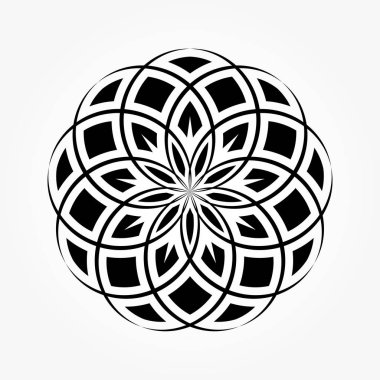 Siyah tasarlamak vektör daire kare yarı ton nokta. Yuvarlak logosunu görmeniz gerekir. Teknoloji daire amblemi. Tasarım öğesi. Vektör noktalı çerçeve. Vektör çizim.