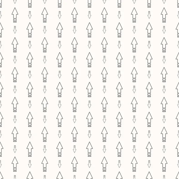 Seamless modeli ile bir açık renkli figürlü bir oku. Çıkış sembolü. Hareketin yönü. Sonsuz doku Tekstil tasarımı için. Soyut geometrik doku. Vektör renk arka plan.