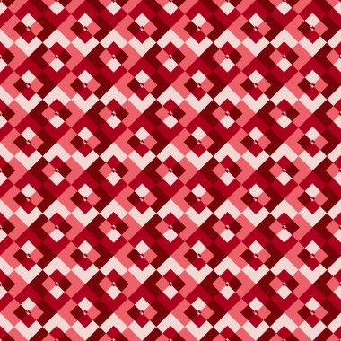Yinelenen soyut desenler karşı kesintisiz örnek. Renk rhombus. Kızıl meydan. Sonsuz doku Tekstil tasarımı için. Soyut geometrik doku. Vektör renk arka plan.