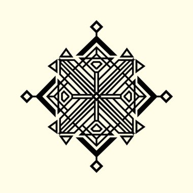 Kutsal geometri. Grafik doğrusal üçgen. Bir şövalye Ödülü sakral sembolü. Kutsal Haç. Çapraz çizgiler. Simya; din; Felsefe; Astroloji ve Maneviyat. Vektör çizim.