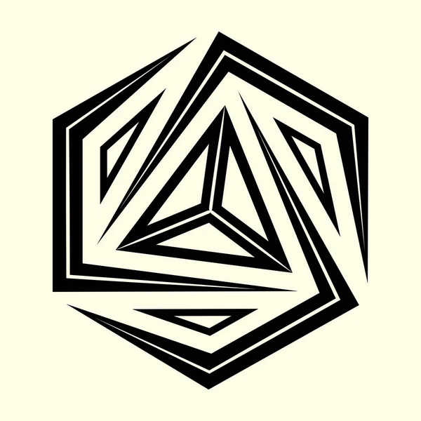 신성한 기하학입니다 그래픽 삼각형입니다 바이킹의 신성한 상징입니다 켈트족의 부호입니다 연금술 — 스톡 벡터