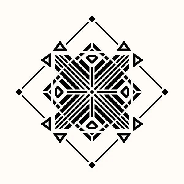 Sakral Geometri Hemliga Symbol För Geometri Svart Etniska Totemic Geometriska — Stock vektor