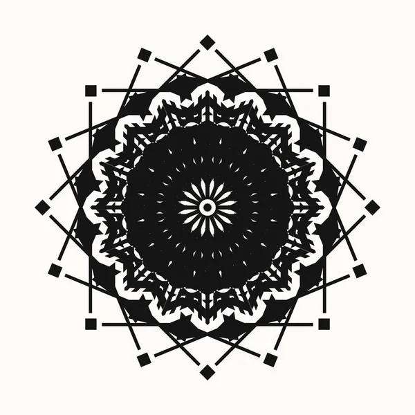 Geometría Sagrada Símbolo Secreto Geometría Tatuaje Geométrico Totémico Étnico Negro — Archivo Imágenes Vectoriales