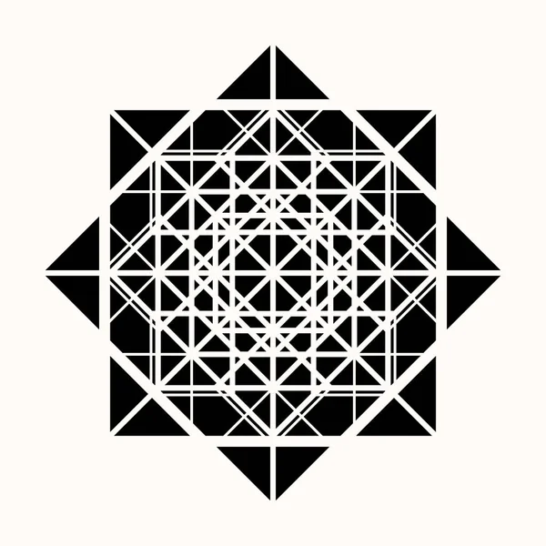 Heilige Geometrie Ster Gemaakt Van Geometrische Figuren Geheime Symbool Van — Stockvector