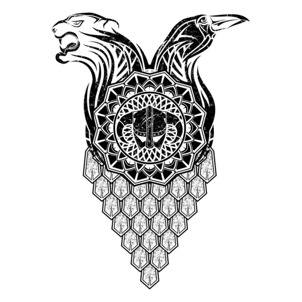 Tatuaje escandinavo _ 0007 — Vector de stock