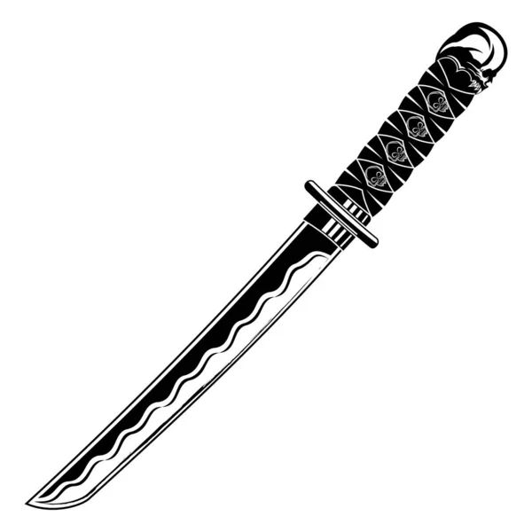 Japanse sword_0006 — Stockvector