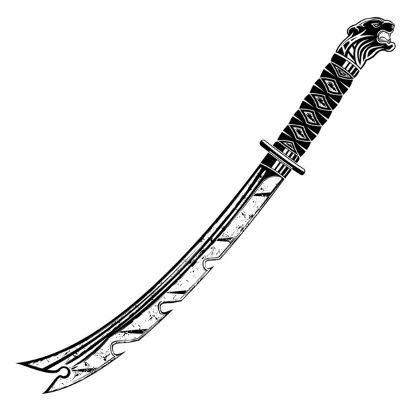 Japonština sword_0007 — Stockový vektor