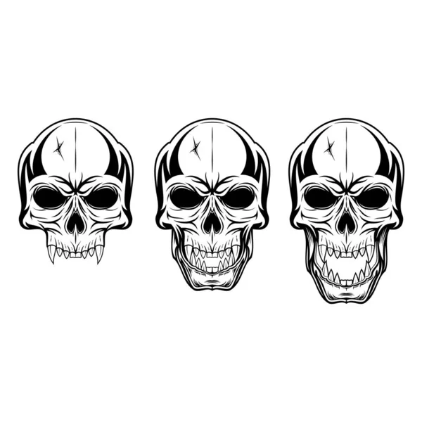 Set_Skull — Wektor stockowy