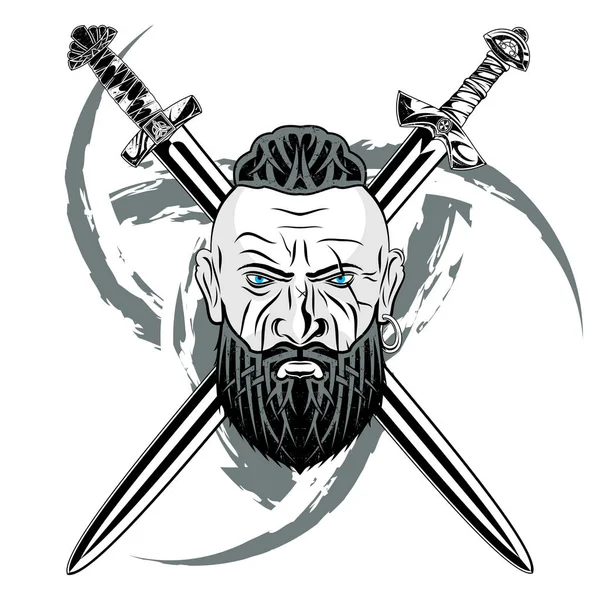Viking_Sword_black — Stockvector