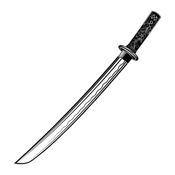 Japon kılıç 0001 — Stok Vektör