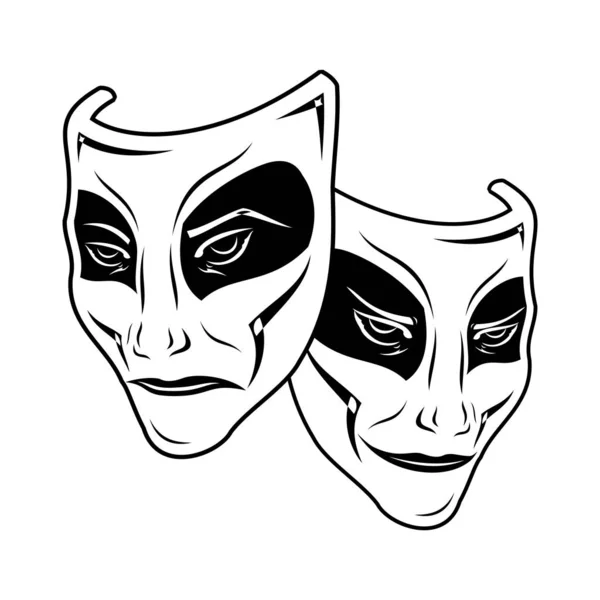 Theatermasken _ 0002 — Stockvektor