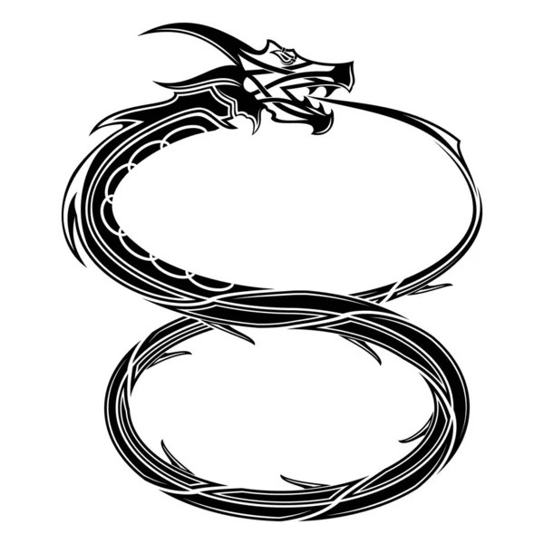 Black _ Dragon _ 0001 — стоковый вектор