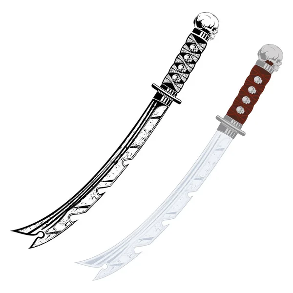 Samurai _ sword _ 1 — Archivo Imágenes Vectoriales