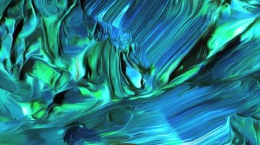 Suda renkli mürekkep ve guaj bulutları karışımı. 3D Soyut Animasyon Renkli Dalgalı Yumuşak Duvar. Çoklu Renkli Sıvı Düzeni kavramı. Mor Mavi Dalgalı Yansıma Yüzey Macro. Moda Renkli Sıvı 