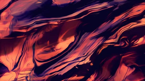 Kleurrijke Mix Inkt Gouache Wolken Het Water Stijlvolle Abstract Animatie — Stockvideo