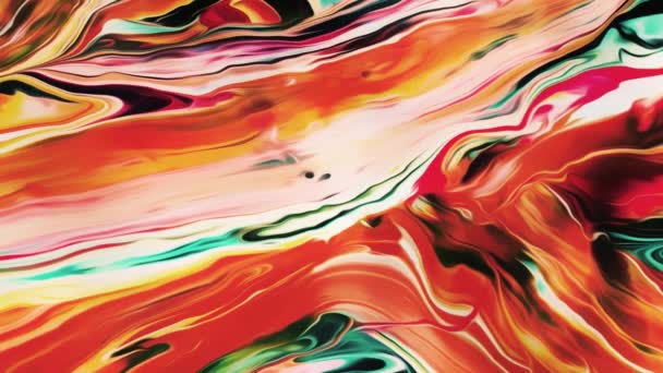 색깔의 잉크와 가우아슈 구름을 섞는다 애니메이션 웨이이 스무스 리퀴드 패턴의 — 비디오