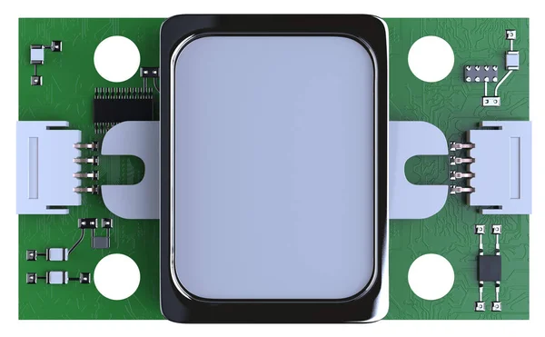Módulo Sensor Impressão Digital Isolado Branco — Fotografia de Stock