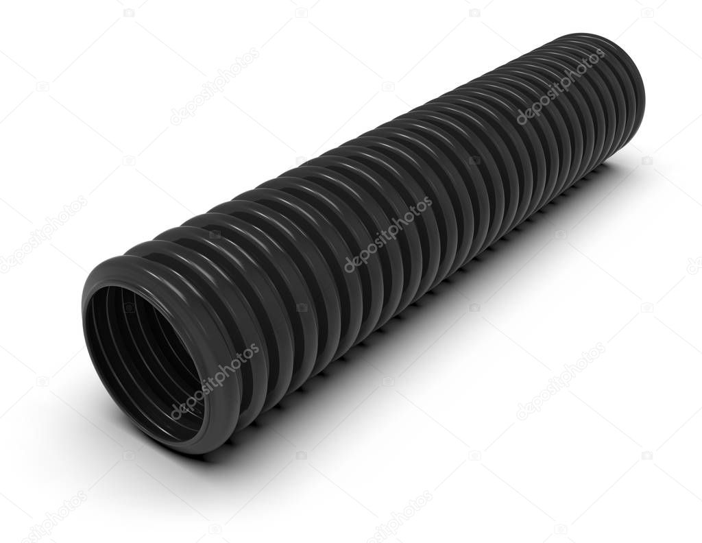 Drainage pipes isolated on white