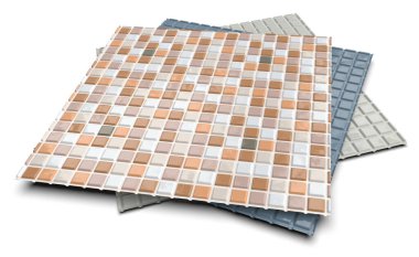 Plastik plastik döşeme arkaplanı beyaza izole edilmiş