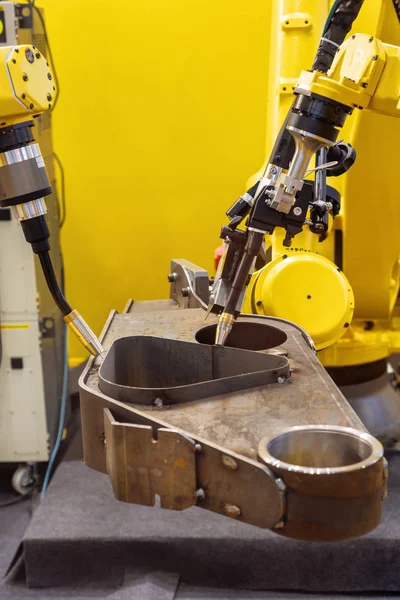 Robotic welding complex, imitation of work.