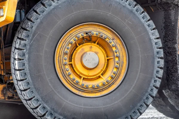 Big wheel of a mining truck.