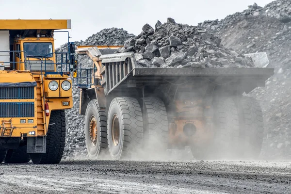 Quarry truck carries coal mined.