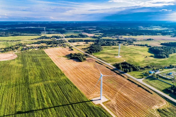 Wind power station. Aerial view.