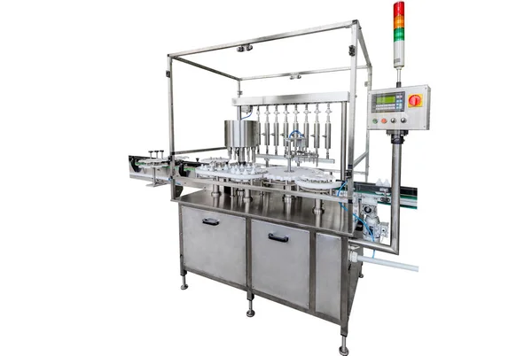 Automatic line for filling and labeling drugs.