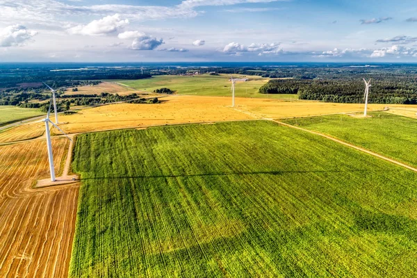 Wind power station. Aerial view.