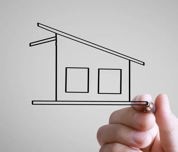 Hand Drawing House — Stock Photo, Image