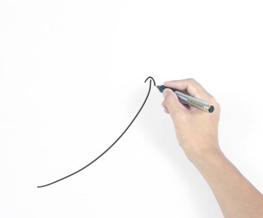 İş işadamı çizim grafiği büyüyen grafik