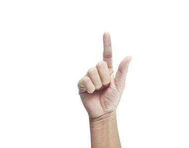 El dokunmadan, elle işaret closeup