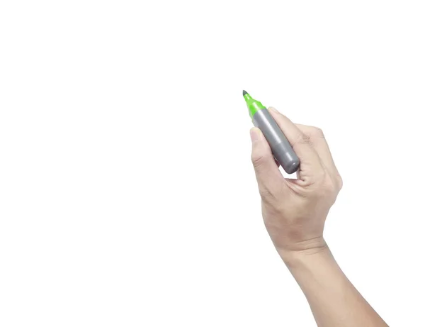 Hand holding marker pen for writing — Stock Photo, Image