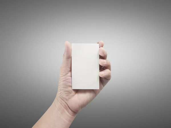 Ręczne trzymanie wirtualnej karty — Zdjęcie stockowe